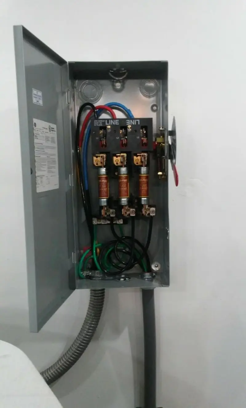 Three-phase disconnect switch installed for Electrical Wiring & Rewiring in Post Falls