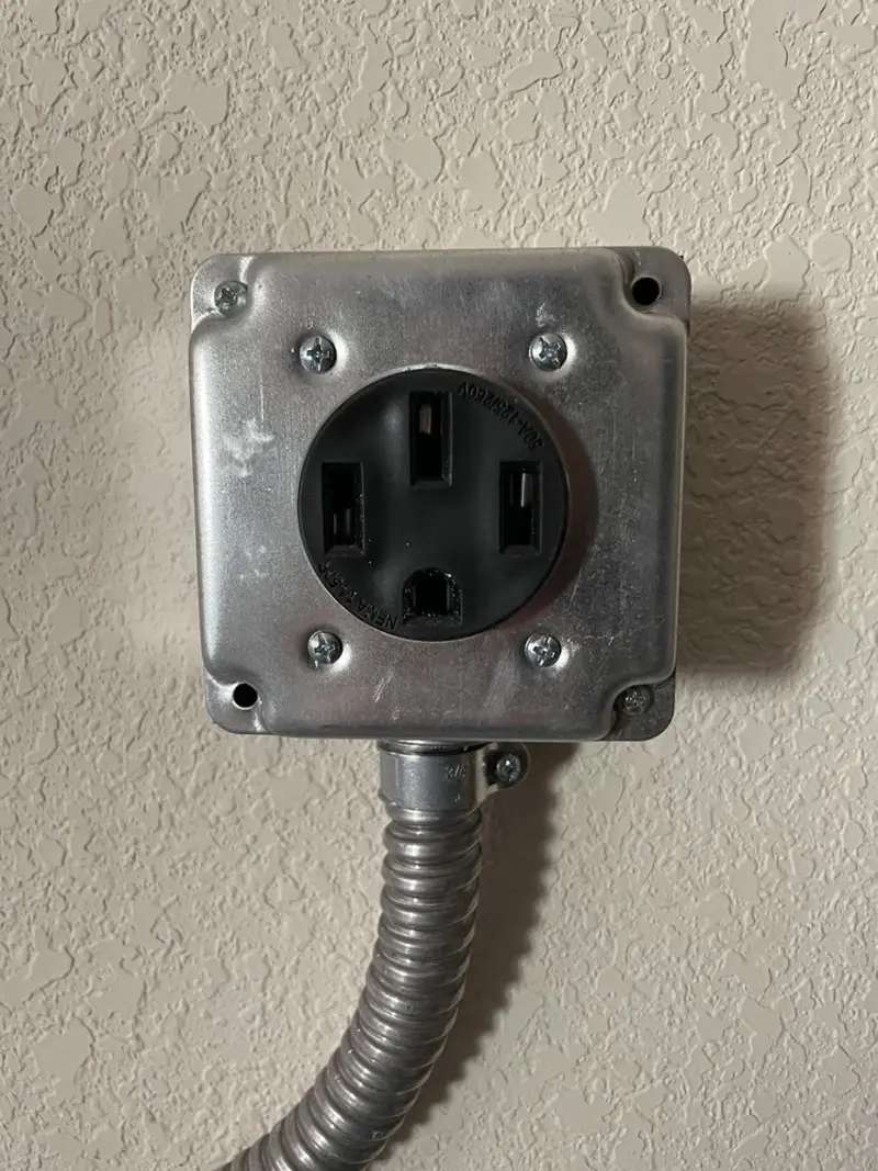 NEMA 14-50 outlet installed for Smart Home Electrical in Post Falls